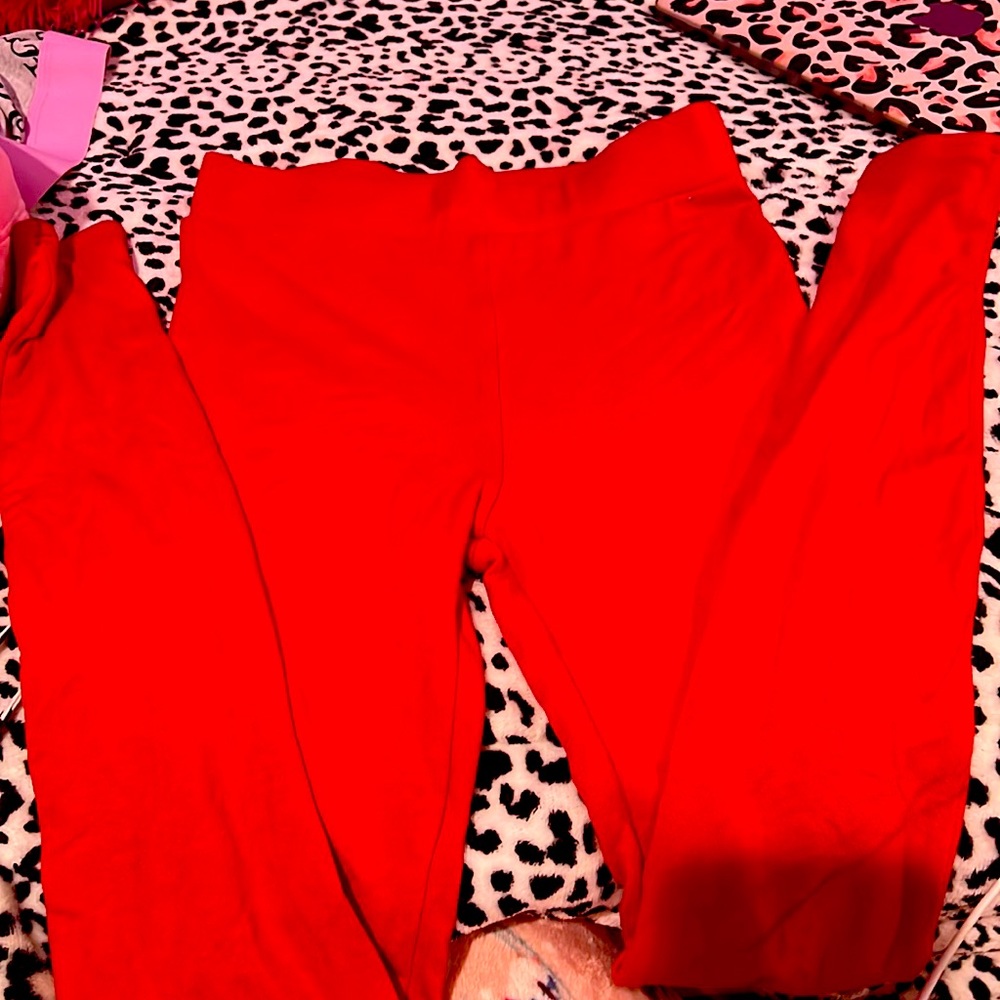 bright red naked wardrobe leggings